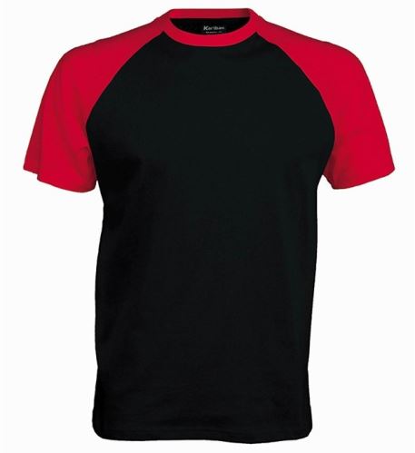 Pánské tričko BASE BALL, black-red