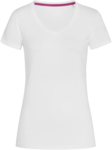 Dámské triko CLAIRE V-neck, bílé