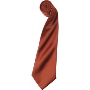 Saténová kravata, kaštanová