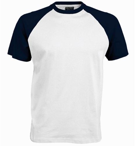 Pánské tričko BASE BALL K330, white-navy