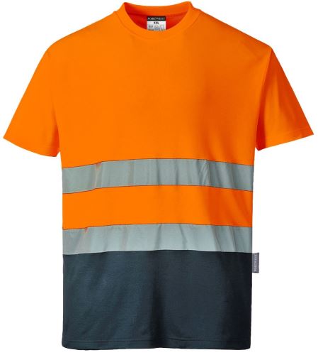 S173 - Bavlněné triko Two Tone, oranžové