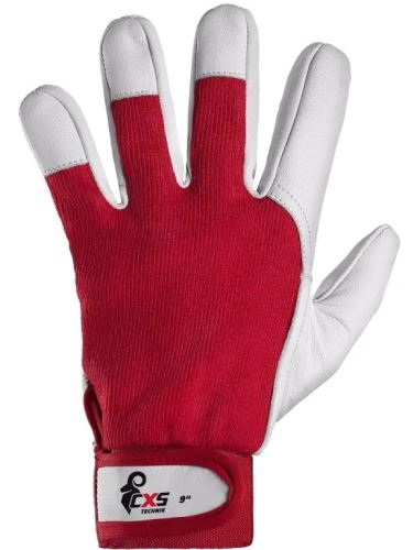 Kombinované rukavice TECHNIK DORO, červeno-bílé, vel. 10    0002-X2