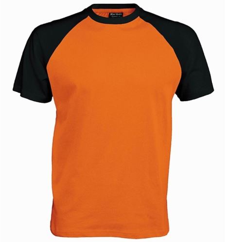 Pánské tričko BASE BALL K330, orange-black