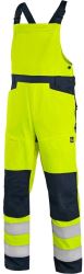 Výstražné kalhoty s laclem a síťovinou CXS HALIFAX, žluto-modré