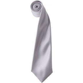 Saténová kravata "Colours", stříbrná