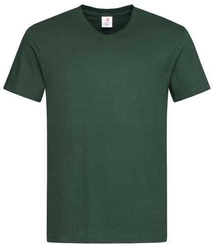 Pánské tričko Stedman Classic V-neck ST2300, lahvově zelené