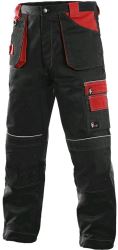 Kalhoty zateplené do pasu CXS ORION TEODOR, černo-červené