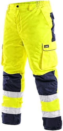 Kalhoty do pasu reflexní CARDIFF, zimní, žluté