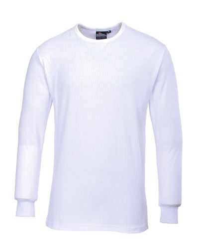 B123 - Thermo triko s dlouhým rukávem, bílé