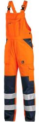Kalhoty s náprsenkou výstražné CXS  NORWICH, oranžové
