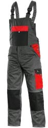 Kalhoty s laclem letní CXS  PHOENIX CRONOS, šedo-červené