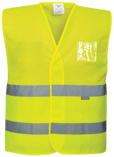C494 - Síťovaná reflexní vesta HiVis, žlutá