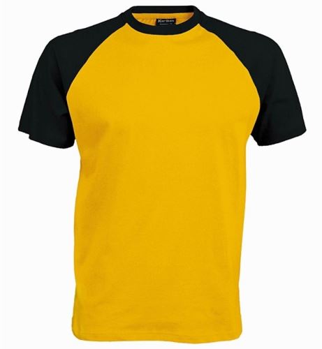 Pánské tričko BASE BALL K330, yellow black