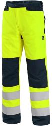Výstražné kalhoty do pasu CXS HALIFAX se síťovinou, žluto-modré