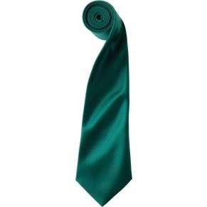 Saténová kravata, lahvově zelená