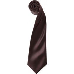 Saténová kravata, hnědá