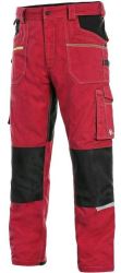 Kalhoty do pasu CXS STRETCH, červeno-černé