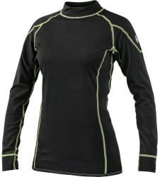 Funkční dámské triko REWARD s dlouhým rukávem, černo-zelené
