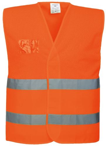 C494 - Síťovaná reflexní vesta HiVis, oranžová
