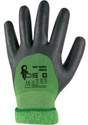 Povrstvené zimní rukavice ROXY DOUBLE WINTER, černo zelené, vel. 10    0003-5X