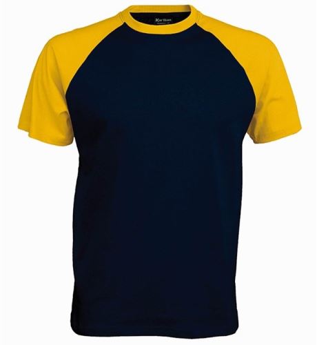 Pánské tričko BASE BALL K330, navy-yellow