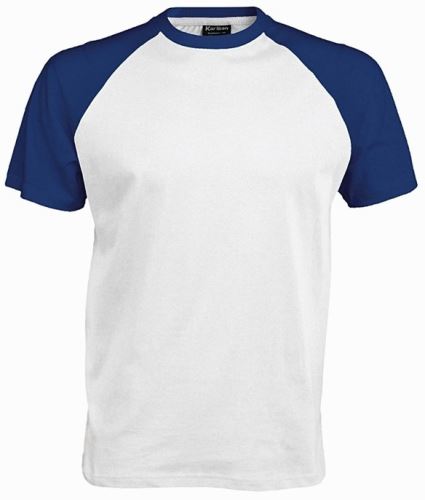 Pánské tričko BASE BALL, white-royal blue