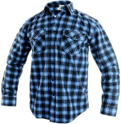 Košile flanelová TOM, modro-černá