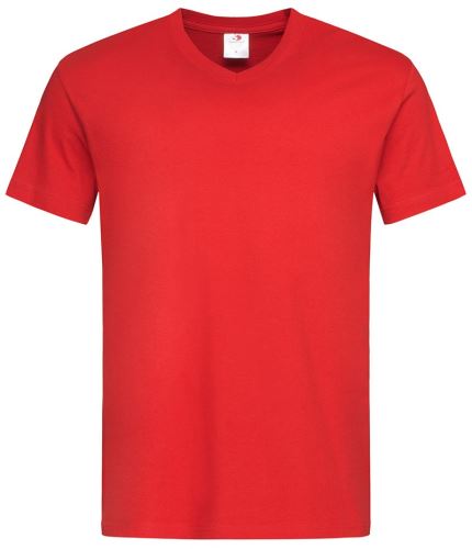 Pánské tričko Stedman Classic V-neck ST2300, červené