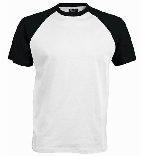 Pánské tričko BASE BALL K330, white-black