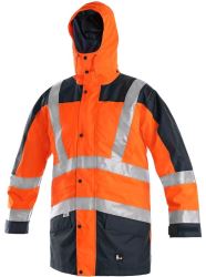Zimní výstražná bunda  5 v 1 CXS LONDON, oranžovo-modrá