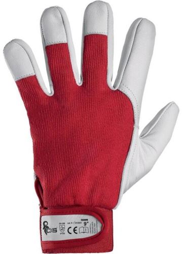 Kombinované rukavice TECHNIK DORO, červeno-bílé, vel. 10    0002-X2