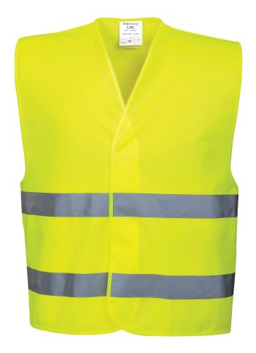C474 - Reflexní vesta s dvěma pruhy, žlutá