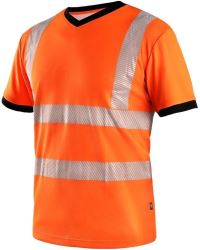 Tričko výstražné CXS RIPON, oranžovo-černé