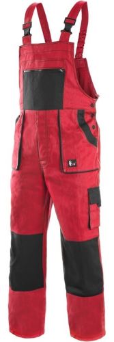 Kalhoty do pasu CXS LUX EMIL, červeno-černé