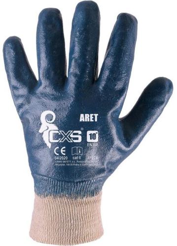 Povrstvené rukavice ARET, modré, vel. 10  0006-10